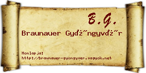 Braunauer Gyöngyvér névjegykártya